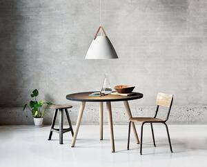 Lampada a sospensione a cinghia Lampada a sospensione Ø 48 cm bianco/pelle