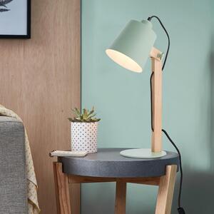 Lampada da comodino, orientabile, 44x16x21 cm, E27, max. 30 W, legno