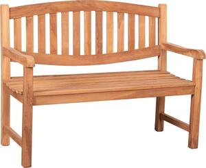 Panchina da giardino Bradford in teak 120 cm in legno massello naturale resistente alle intemperie a 2 posti