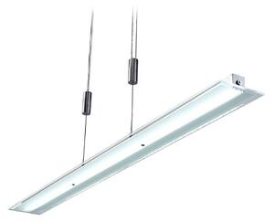 Lindby Lampada a sospensione LED Sladja, cromo, vetro, touch dimmer