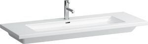 LAUFEN Living Square lavabo, encastré, 3 trous pour robinet, 1300x480, blanc, H8164360001081, H8164360001081