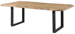 MASSIVMOEBEL24 | FREEFORM 5 tavolo da pranzo in legno di mango - verniciato beige / gambe in ferro U antracite matt 200x100