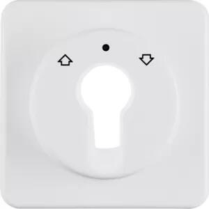 Berker 151819 Elemento centrale per interruttore a chiave/pulsante per tapparelle, bianco polare, lucido, da incasso IP