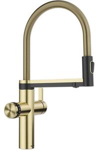 Miscelatore da cucina Blanco con funzione di filtro e acqua calda bollente SCELTA ICONA oro satinato 527658
