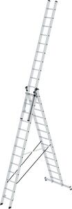 Scala multiuso a 3 sezioni con traversa nivello® 3x13 pioli