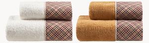 Set di 4 asciugamani in spugna di cotone Keith