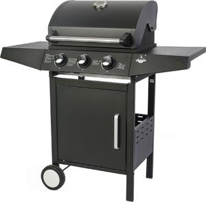 Barbecue El Fuego: barbecue a gas San Angelo a 3 bruciatori, carrello barbecue, barbecue da giardino
