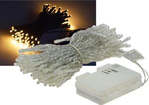 Catena luminosa a batteria ChiliTec LED CT-TK100 10m bianco caldo, IP44, 100 LED, con timer 6h