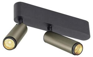 SLV 1009049 GRIP! S, plafoniera, doppia, FASE, 3000 K, 21 W, 29°, bronzo / nero