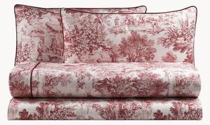 Set di biancheria da letto in percalle di cotone Toile De Jouy con lenzuola