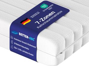 Betten-ABC KSP-500 XXL, materasso in schiuma fredda di grado H4, rivestimento lavabile, dimensioni: 90x220