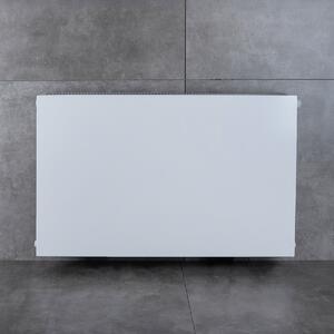 BELRAD Copertura per radiatori Pannello piatto magnetico, bianco RAL 9016, frontale liscio in acciaio inossidabile, facile da montare su radiatori a lamelle 600x600 mm