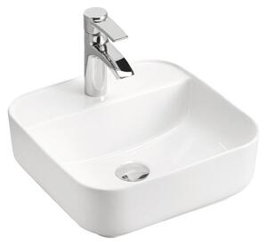 Lavabo in Vetroceramica MAGIC, bianco, 39 cm