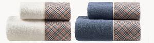 Set di 4 asciugamani in spugna di cotone Keith