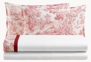 Set di biancheria da letto in percalle di cotone Toile De Jouy con lenzuola