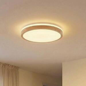 Plafoniera a LED Emiva Lindby, dimmerabile, Legno chiaro, Soggiorno / Sala da pranzo, Legno, Moderno, Plafoniera LED