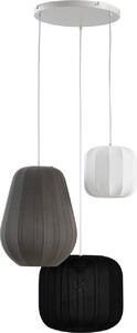 Lindby lampada a sospensione Helin nero/bianco/grigio, Ø 60 cm, 3 luci