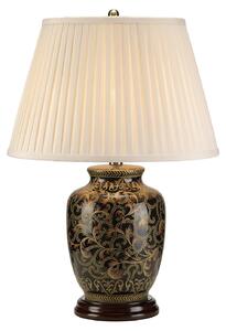 Lampada Da Scrivania Contemporanea Morris Porcellana Oro Nero Small 1 Luce E27