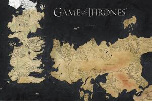 Posters, Stampe Game of Thrones - Westeros Map, (120 x 80 cm)