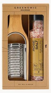 Set regalo saliera e grattugia rosa Greenomic