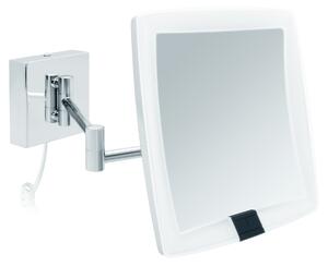 Specchio LED Libaro con sensore VERONA specchio angolare 5x ingrandimento quadrato a parete cavo bianco