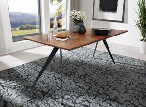 Tavolo da pranzo 200x100 cm "Nagpur" Acacia e ferro nero