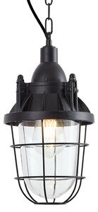 Lampada a sospensione industriale nera - Cabin