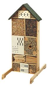 Albergo per insetti Casetta per insetti HONEY in legno di abete - con riempimento in vari materiali - decorazione da giardino cassetta nido api naturali uccelli