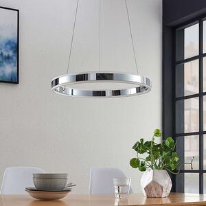 Lucande LED a sospensione Lyani, Ø 50 cm, cromo, dimmerabile