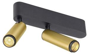 SLV 1009051 GRIP! S, plafoniera, doppia, FASE, 3000 K, 21 W, 29°, oro / nero