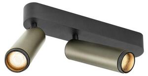SLV 1009080 GRIP! M, plafoniera, doppia, FASE, 2700 K, 28 W, 42°, bronzo / nero