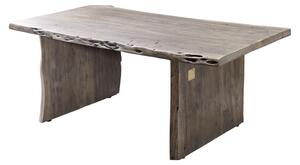 MASSIVMOEBEL24 | tavolino da salotto in legno di Acacia 120x60x45 grigio scuro laccato PURE ACACIA #427