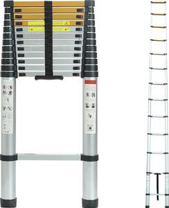 ANDIARBEIT® "Vertigini" - Scala telescopica estensibile, compatta e pieghevole, carico massimo 150 kg, pioli antiscivolo e piedini gommati, 5 m | AND-7
