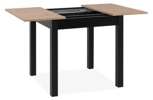 Tavolo da pranzo allungabile 120 cm, rovere Artisan / nero - 80/120 x 76,5 x 80 cm (L x H x P)