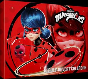 Miraculous - Il calendario dell'Avvento di bellezza preferito da Marinette, calendario dell'Avvento con prodotti di trucco e cosmetici, calendario di Natale con Lady Bug e Cat