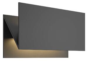 Applique da esterno Lucande LED Meja, nero, metallo, IP54