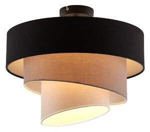 Lampada da soffitto Lindby Coria, nero/grigio/bianco, Ø 40 cm, E27