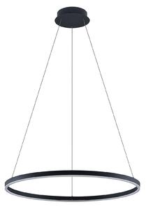 Arcchio LED a sospensione Albiona, nero, 1 anello, Ø 80 cm