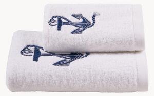Set di 2 asciugamani in cotone Navy