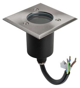 Lampada da terra a LED in acciaio inossidabile, forma angolare, IP67, 230 V, con attacco GU10, lampadina non inclusa