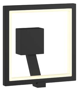 Applique LED quadrate Lucande, antracite, metallo, IP65