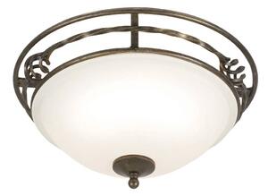 Lampada da soffitto rotonda Pembroke nero-oro-bianco 2xE27x60W in metallo, dimensioni: 16,5x36,5x36,5 cm, IP20, Elstead