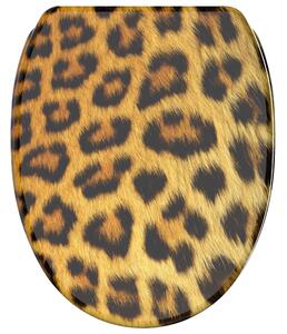 SANILO® Sedile WC con chiusura ammortizzata e chiusura rapida Pelle di leopardo, coperchio WC direttamente dal produttore, coperchio WC, sedile WC, coperchio WC