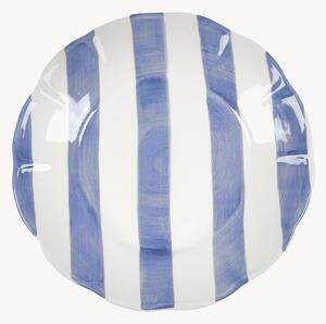 Piatto da insalata dipinto a mano Stripe