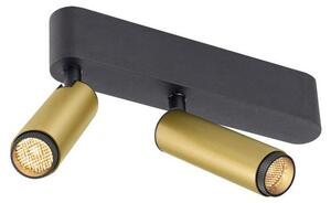 SLV 1009050 GRIP! S, plafoniera, doppia, FASE, 2700 K, 21 W, 29°, oro / nero