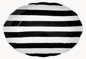Piatto da portata dipinto a mano Stripe