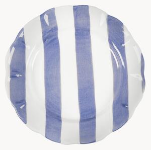 Piatto piano dipinto a mano Stripe