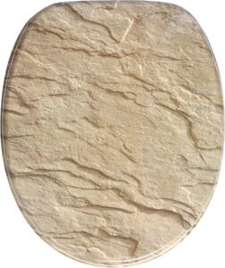 Sedile WC SANILO® con chiusura ammortizzata e chiusura rapida, colore Sand Stone, coperchio WC direttamente dal produttore, coperchio per WC, sedile WC, coperchio per WC