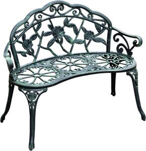 Panchina da giardino 01-0794, mobili da giardino, 2 posti, metallo, 100 x 54 x 78 cm
