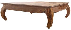 MASSIVMOEBEL24 | tavolino da salotto in legno di Sheesham / palissandro 120x120x40 marrone laccato OPIUM #633